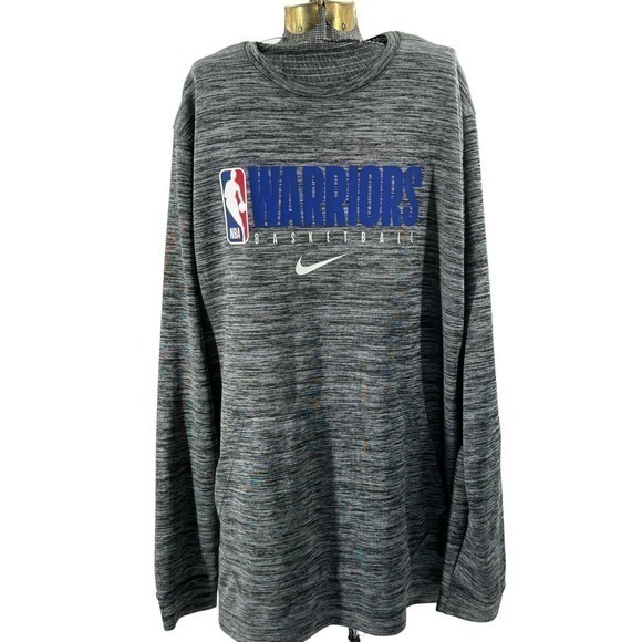 NBA Authentics Nike Warriors Team Issue Crew Sweatshirt Av1385-032 Size XXL Tall - Picture 1 of 13